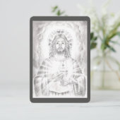 Het Heilig Hart van Jezus tekent Kaart (Staand voorkant)