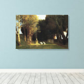 Het Heilig Hout van Arnold Bocklin, Kunst Canvas Afdruk (Insitu (Houten vloer))