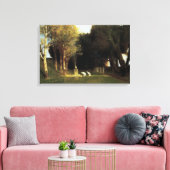 Het Heilig Hout van Arnold Bocklin, Kunst Canvas Afdruk (Insitu (Woonkamer))