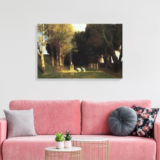 Het Heilig Hout van Arnold Bocklin, Kunst Canvas Afdruk (Insitu (Woonkamer))