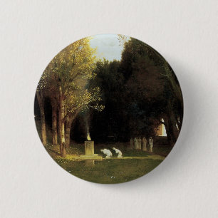 Het Heilig Hout van Arnold Bocklin,  Kunst Ronde Button 5,7 Cm