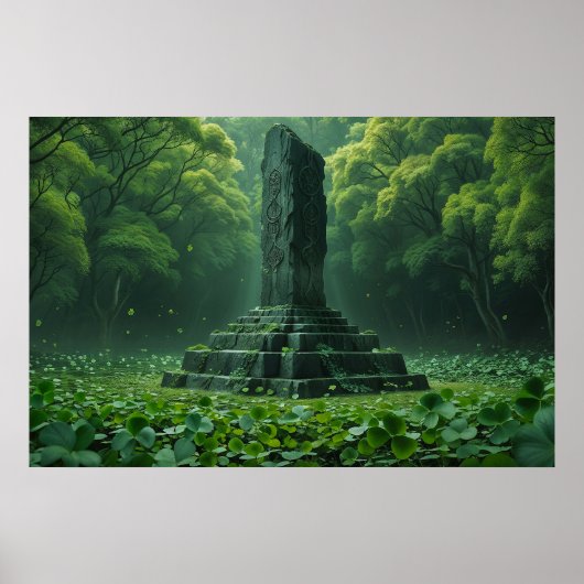 Het heiligdom van het Clover Green Field Poster (Voorkant)