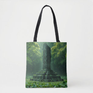 Het heiligdom van het Clover Green Field Tote Bag
