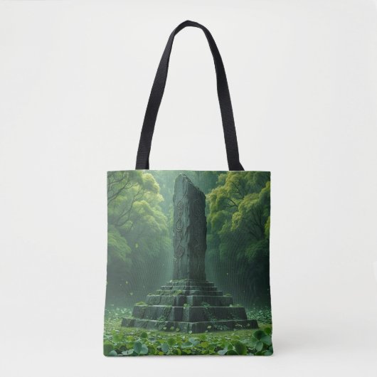 Het heiligdom van het Clover Green Field Tote Bag (Voorkant)