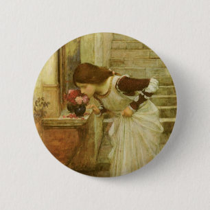 Het Heiligdom van John William Waterhouse Ronde Button 5,7 Cm