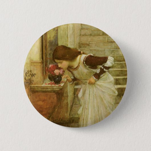 Het Heiligdom van John William Waterhouse Ronde Button 5,7 Cm (Voorkant)