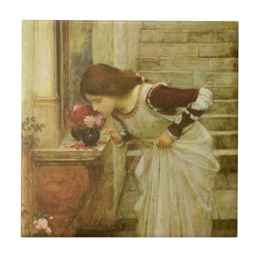 Het Heiligdom van John William Waterhouse Tegeltje (Voorkant)