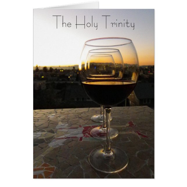Het Heilige Briefkaart van de Trinity Wine! (Voorkant)