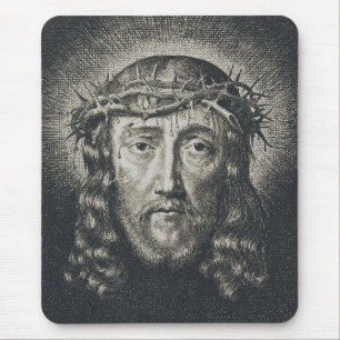 Het Heilige Gelaat gekroond met doornen Muismat