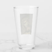 Het Heilige Gelaat Van Jezus Monochrome Kunst Glas (Achterkant)