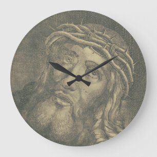 Het Heilige Gelaat Van Jezus Monochroom Kunst Grote Klok