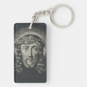 Het Heilige Gezicht gekroond met doornen Sleutelhanger (achterkant)