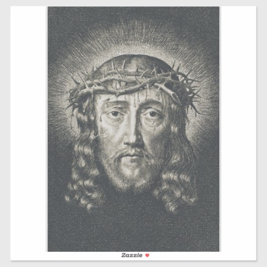 Het Heilige Gezicht gekroond met doornen Sticker (Vel)