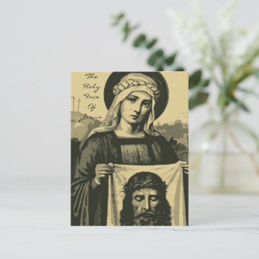 het heilige gezicht van jesus briefkaart (Staand voorkant)