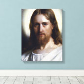 Het Heilige Gezicht van Jezus Afbeelding. Canvas Afdruk (Insitu (Houten vloer))