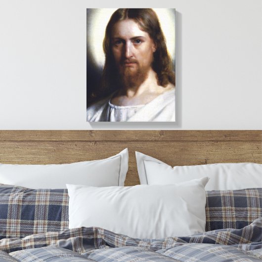 Het Heilige Gezicht van Jezus Afbeelding. Canvas Afdruk (Insitu (Slaapkamer))