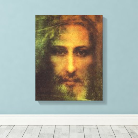 HET HEILIGE GEZICHT VAN ONZE HEER EN VERLOSSER, JE CANVAS AFDRUK (Insitu (Houten vloer))