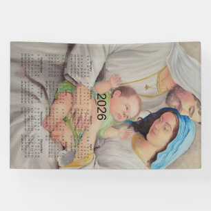 Het Heilige Gezin: Goddelijke Liefde 2026 Kalender Spandoek