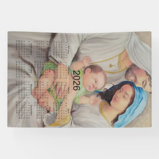 Het Heilige Gezin: Goddelijke Liefde 2026 Kalender Spandoek