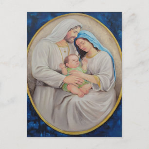 Het Heilige Gezin: Portret van Goddelijke Liefde Briefkaart