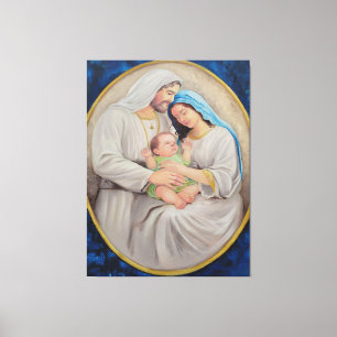 Het Heilige Gezin: Portret van Goddelijke Liefde Canvas Afdruk
