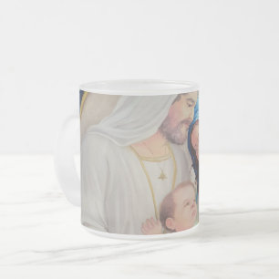 Het Heilige Gezin: Portret van Goddelijke Liefde Matglas Koffiemok