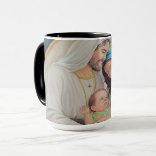 Het Heilige Gezin: Portret van Goddelijke Liefde Mok