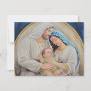 Het Heilige Gezin: Portret van Goddelijke Liefde RSVP Kaartje
