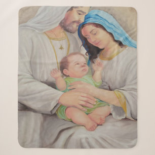 Het Heilige Gezin: Portret van Goddelijke Liefde Sherpa Deken