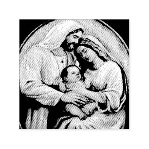 Het Heilige Gezin: Portret van Goddelijke Liefde Zelfinktende Stempel