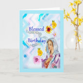 Het heilige Godsdienstige Wenskaart van de Kaart (Gele Bloem)