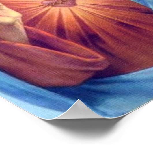 Het heilige hart en het onbevlekte hart Poster (Hoek)