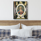 Het heilige hart van Christus, van de boarding Sch Canvas Afdruk (Insitu (Slaapkamer))