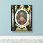 Het heilige hart van Christus, van de boarding Sch Canvas Afdruk (Insitu (Houten vloer))