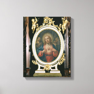 Het heilige hart van Christus, van de boarding Sch Canvas Afdruk
