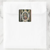 Het heilige hart van Christus, van de boarding Sch Vierkante Sticker (Tas)