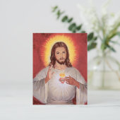 Het heilige hart van Jesus Briefkaart (Staand voorkant)