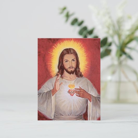 Het heilige hart van Jesus Briefkaart (Staand voorkant)