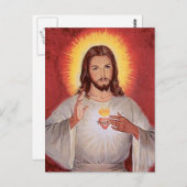 Het heilige hart van Jesus Briefkaart (Voorkant / Achterkant)