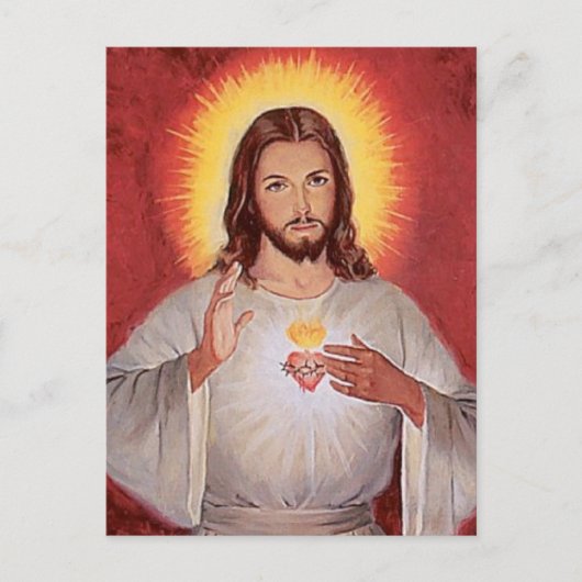 Het heilige hart van Jesus Briefkaart (Voorkant)