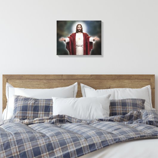Het heilige hart van Jezus Afbeelding Canvas Afdruk (Insitu (Slaapkamer))
