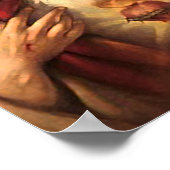 Het heilige hart van Jezus Afbeelding. Poster (Hoek)