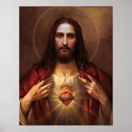 Het heilige hart van Jezus Afbeelding. Poster
