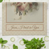 Het heilige hart van Jezus Autumn Floral Thanksgiv Theedoek (Gevouwen)