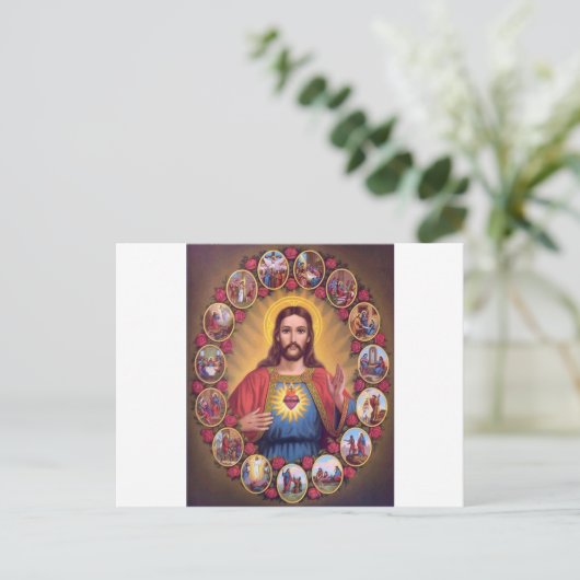 Het heilige hart van Jezus Briefkaart (Staand voorkant)