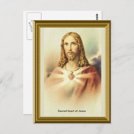 Het heilige hart van Jezus Briefkaart (Voorkant / Achterkant)