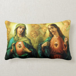 Het heilige hart van Jezus en het onbevlekte hart Kussen
