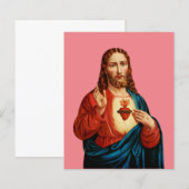 Het Heilige Hart Van Jezus Fijn Kunst Portret (Voorkant / Achterkant)