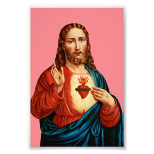 Het Heilige Hart Van Jezus Fijn Kunst Portret Foto Afdruk