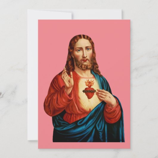 Het Heilige Hart Van Jezus Fijn Kunst Portret Kaart (Voorkant)